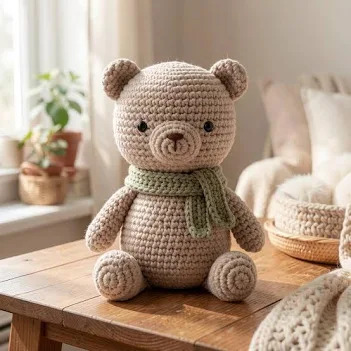 Peça artesanal feita à mão em crochet.